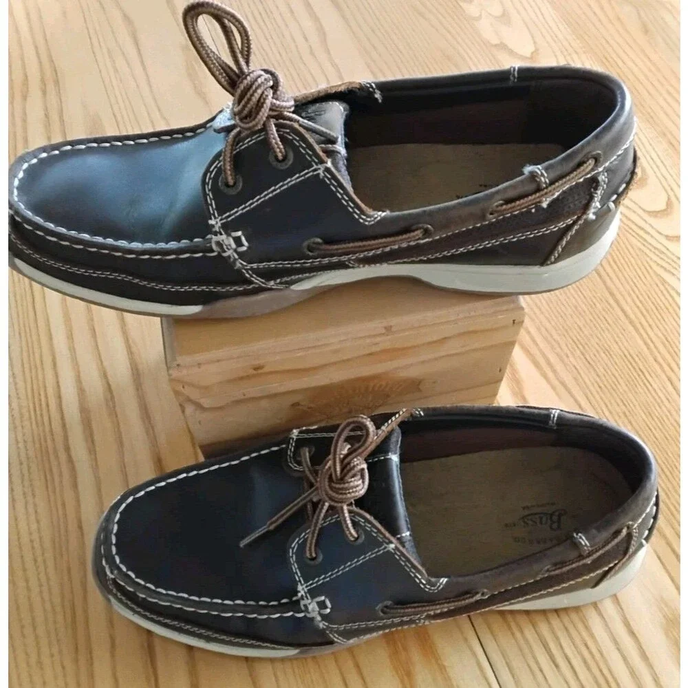 G H Bass Co Maine Leather Boat Shoes Brown Men’s Size 10M Great Condition